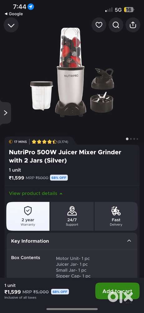 Nutripro- Bullet juicer mixer
