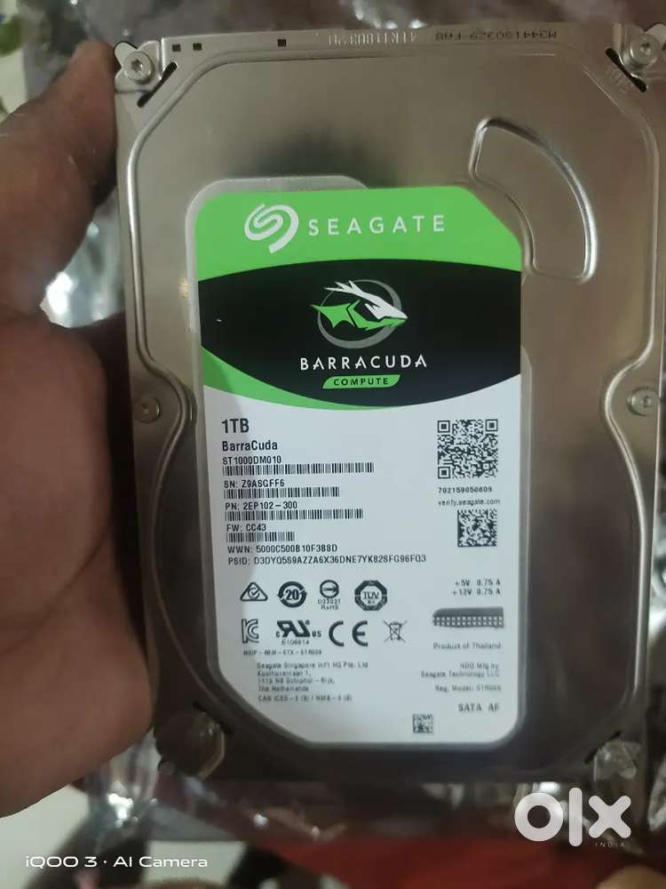 1TB Seagate Desktop HDD Barracuda 7200RPM SATA 3Gbs 32MB