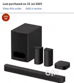 Sony Bravia Theatre System 6(HT-S60) 5.1 1000W,Dolby Atmos subwoofer