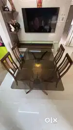 6 seater wooden dining table