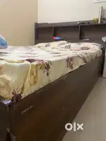 Queen bed with storage and Wakefit mattress