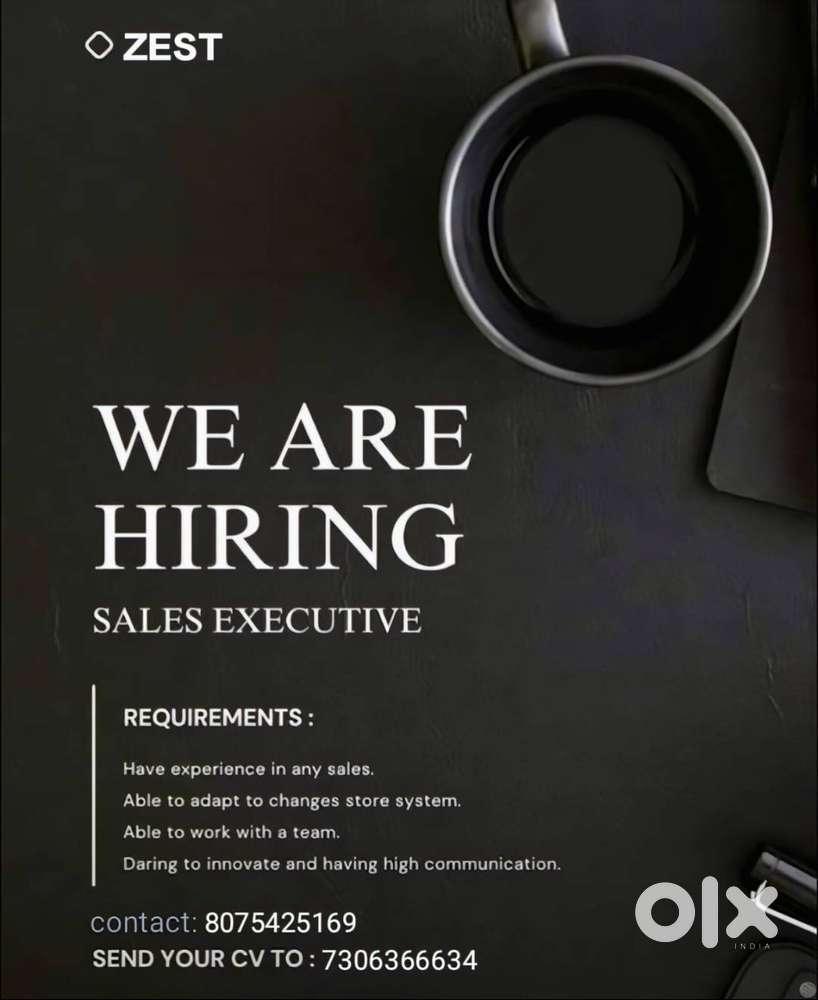 ZEST MENS WEAR HIRING SALES EXECUTIVES MALE /FEMALE