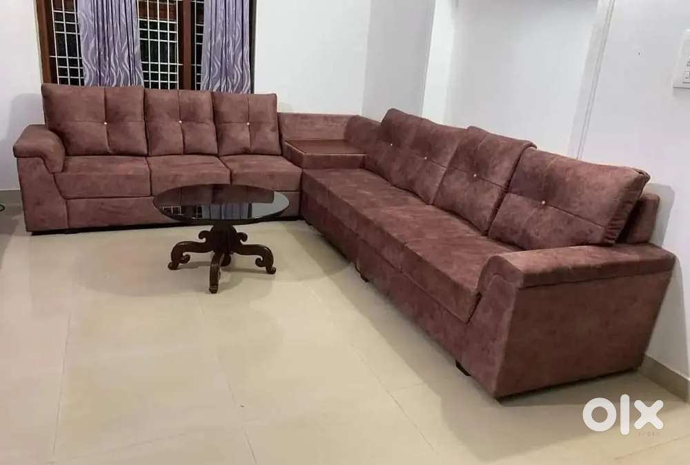 Lose pillows model l shape sofa set only available in Starf furniture