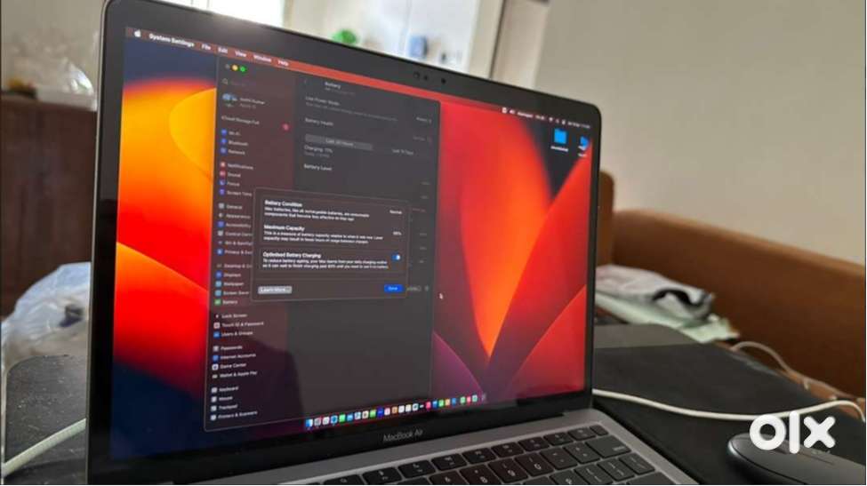 Macbook air M1  1.5 year old  98% battery life  Bill and charger