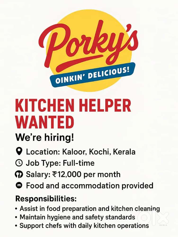 Kitchen Helper Wanted!