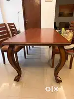 Wooden dining table with 5 chair