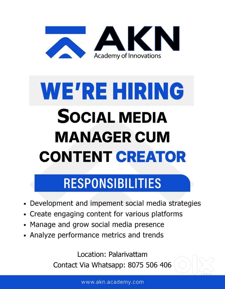 Social Media Executive cum Presenter