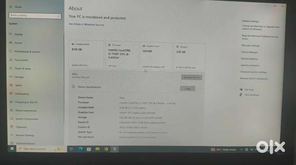 DELL Touchscreen All in one system