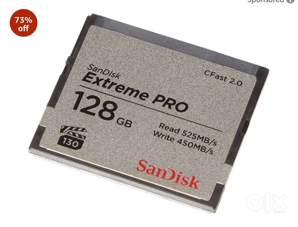 SanDisk 128GB Extreme Pro CFast 2.0 Memory Card
