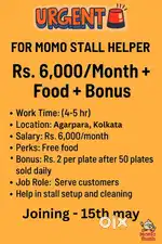 Part-Time Job | Momo Stall – Evening Shift