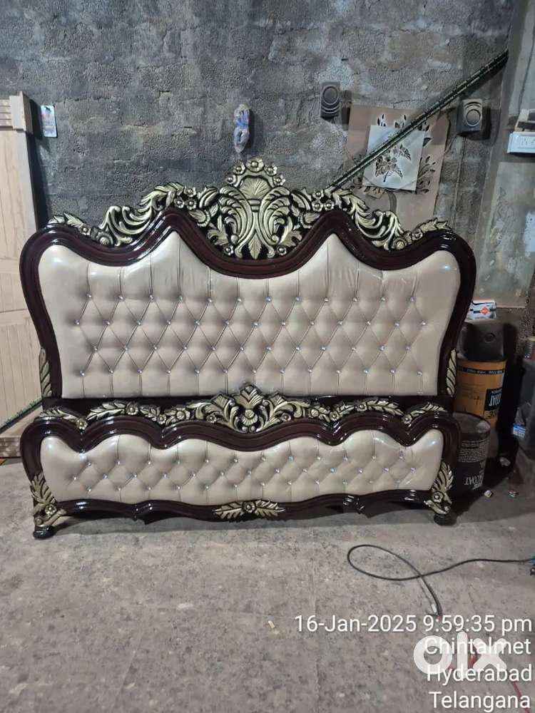 Full take wood model king size bed