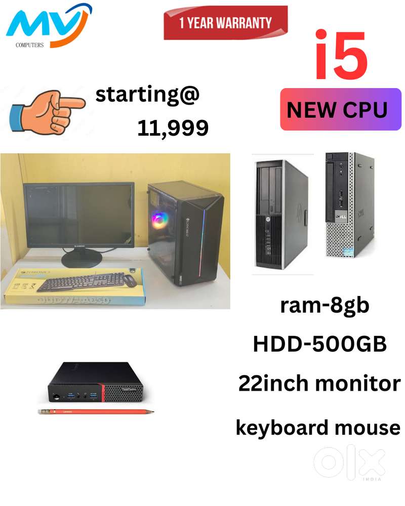 Full Set  Cash on home delivery  CPU - Branded  Ram - 8GB DDR3