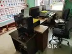 L Shape Wooden Counter Urgent Sale