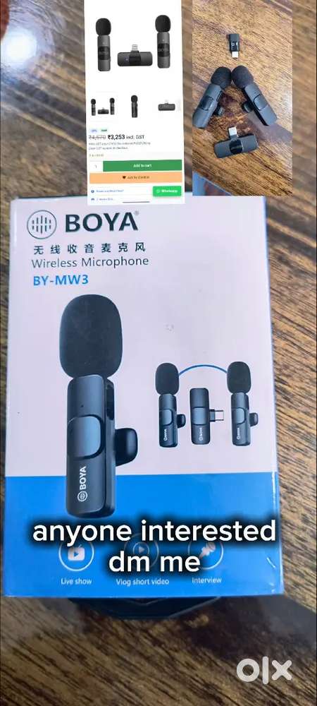 Boya Mw3 wirless mic