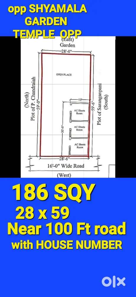 186 SQY WEST FACE Opp VENKATESHWARA TEMPLE NEAR SHYMALA GARDN  HNK
