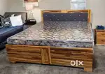 15 years guarantee pure wooden box wala bed