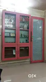Parlour Head wash chair, Front glass door, Front showcase and cupboard