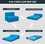 Sofa cum bed with 5 year warranty