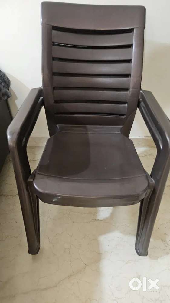2 Nilkamal plastic chair for Living room with Arm in new condition