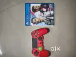 Dualshock 4 ps4 controller red and Fifa ps4 game cd