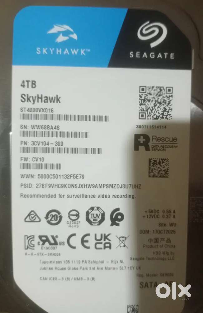 Skyhawk 4tb hardisk