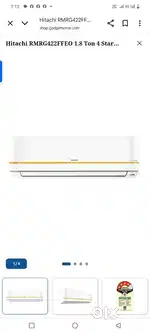 Split AC Hitachi 2 ton 3 star good condition