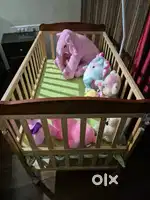 Babyhug Crib with Matress in Unused condition