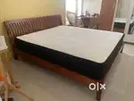 Sleep Company  Mattress 10inch & Acacia wood KING BED with side table