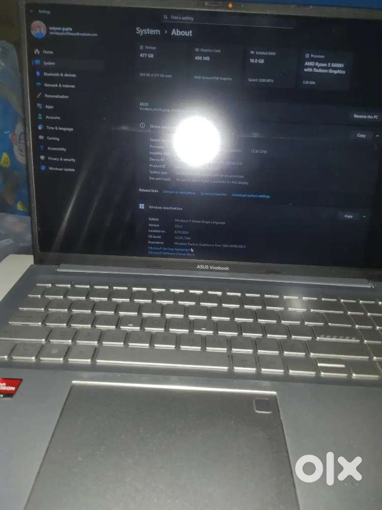 Asus VivoBook 15 – Ryzen 5, 16GB RAM, 512GB SSD – Excellent Condition