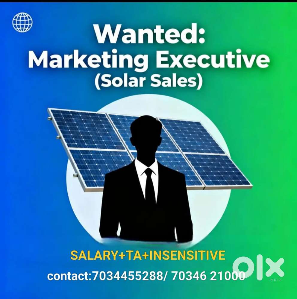 Wanted marketing executive in  solar sales