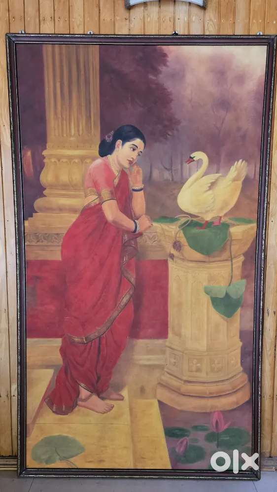 Painting of Hamsa Damayanti by Raja Ravi Varma
