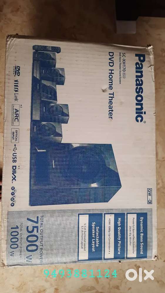 PANASONIC OPTICAL 5.1 HOME THEATER, DOLBY ATMOS SOUND, PERFECT SOUND.