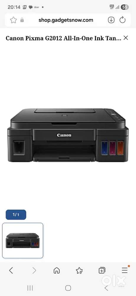 Canon Pixma G 2012 printer