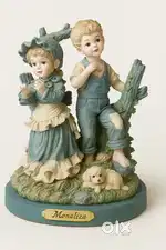 Vintage Monalisa Boy & Girl Figurine – Elegant Victorian Decor Piece