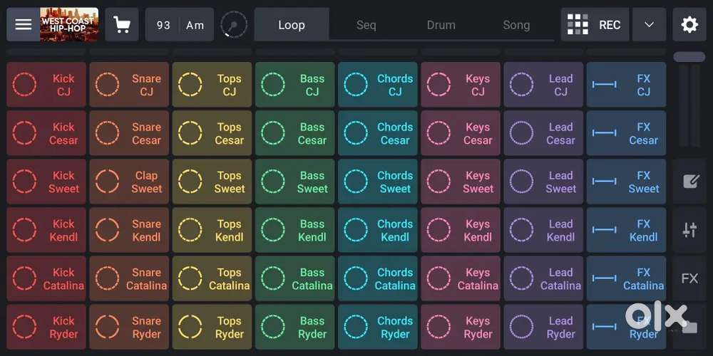 Remix live with 100 different loops