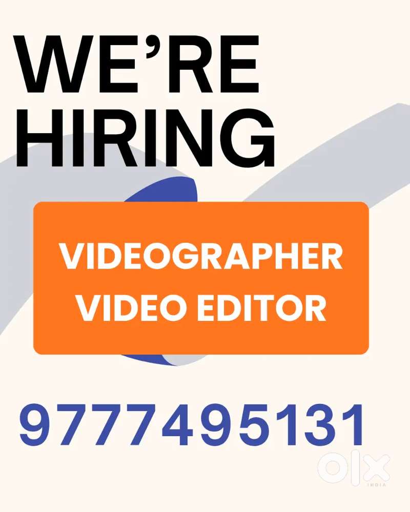 Videographer and editor job available in Bhubaneswar