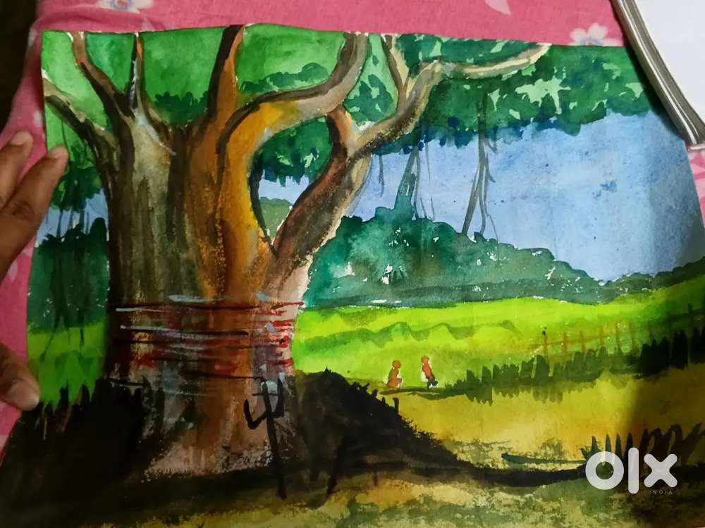 Art of a piece and nature with a tree