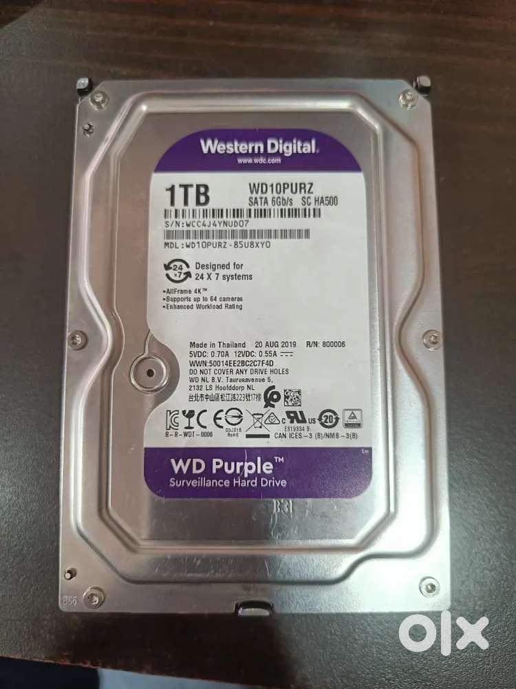 WD PURPLE 1TB HARD DISK