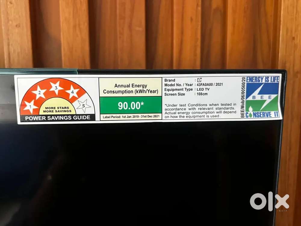 One Plus HD Smat TV. Size-- 43 Inch.