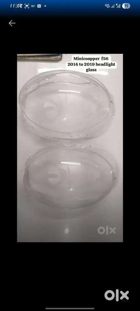 Mini cooper headlight glass