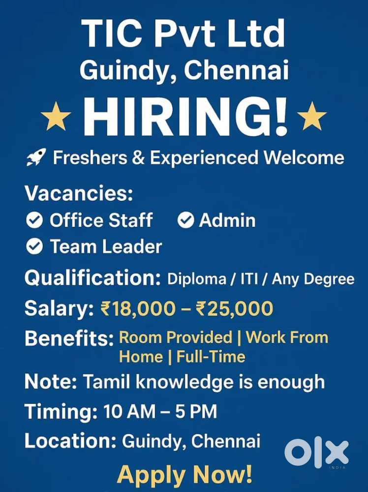 PERMANENT JOB VECANCY AVAILABLE