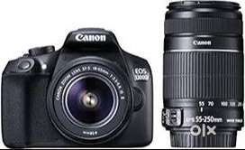Canon EOS 1300D DSLR Camera Body with Dual Lens: 18-55 & 55-250 F4 5.6