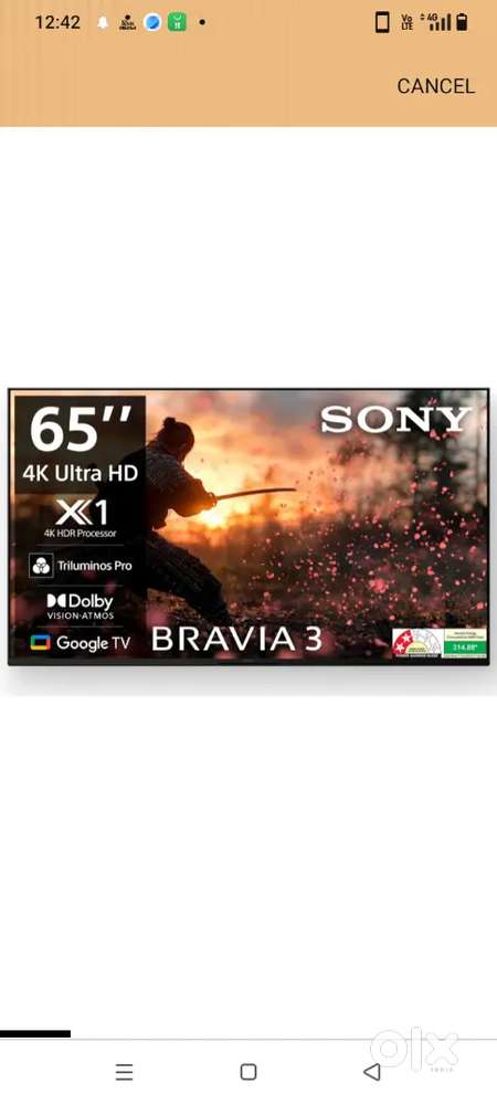 Sony 65 inch Smart LED