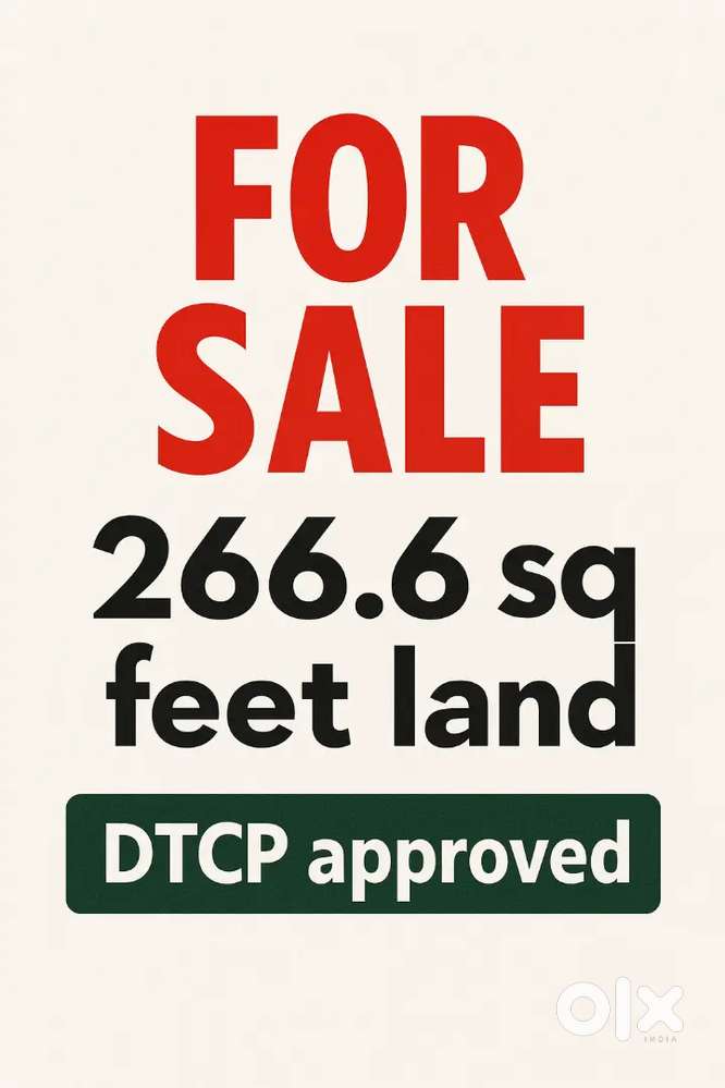 266 sq ft DTCP Approved Residential Plot for Sale