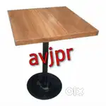 New round base with wooden top cafe table restaurants furniture