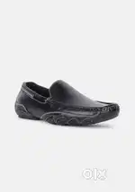 Bata black casual loafer shoes for men, Size - 10