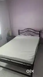 Metal frame cot and bed 6 by 4 ft
