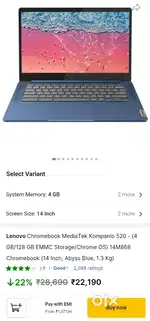 Lenovo Chromebook 
MediaTek Kompanio 520 - 
(4 GB/128 )