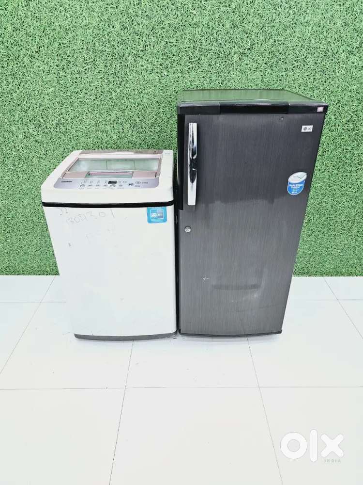 Lg refrigerator and top load washing machine