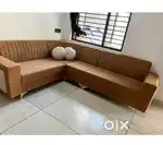 Sofa set brown colour